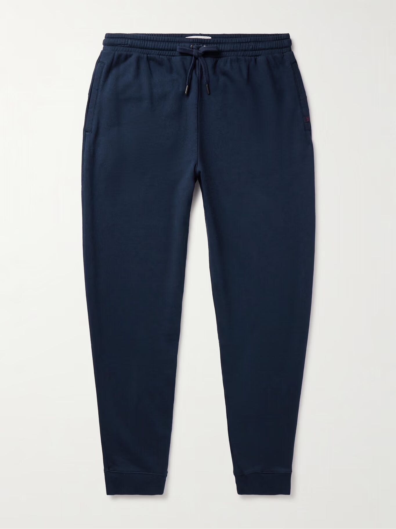 

Спортивные брюки Quinn Slim-Fit Tapered из смеси хлопка и модала с трикотажем DEREK ROSE, синий