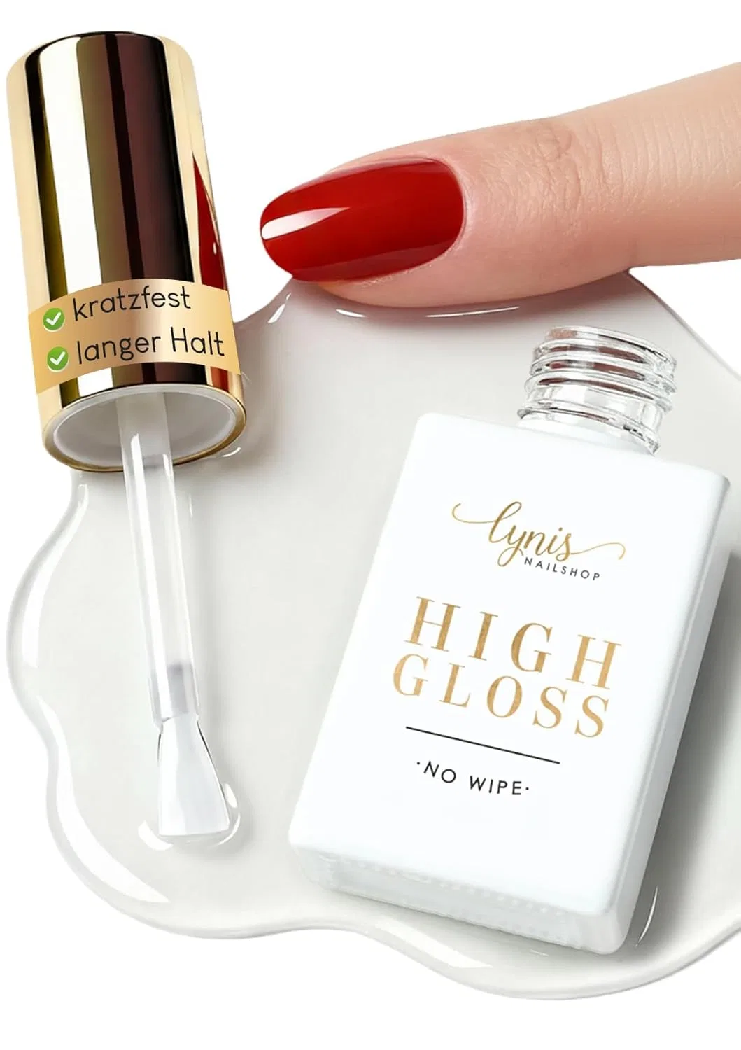 Верхнее покрытие для ногтей Lynis-Nailshop.de High Gloss Top Coat UV, 10 мл Lynis Nailshop, 10 Ml, High Gloss