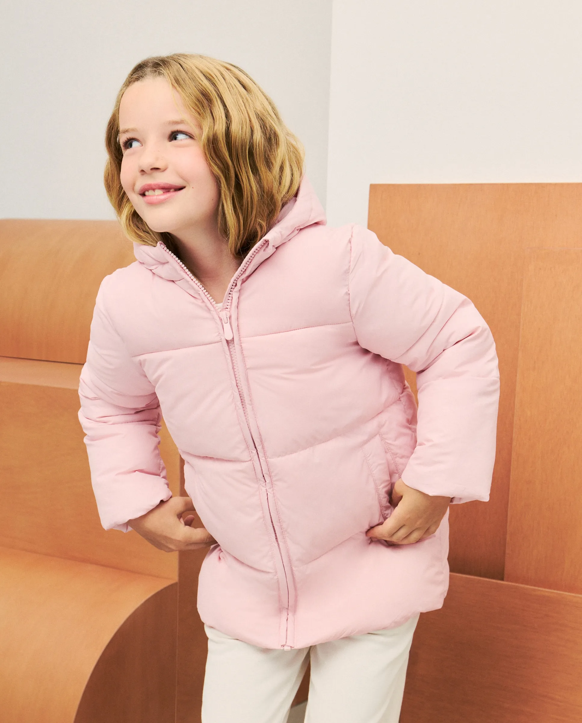 

Детская парка-пуховик Kids El Corte Inglés, светло-розовый