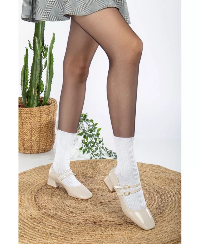 Туфли Lizbeth в стиле Mary Jane Forever & Always Shoes, коричневый/бежевый — фото 4