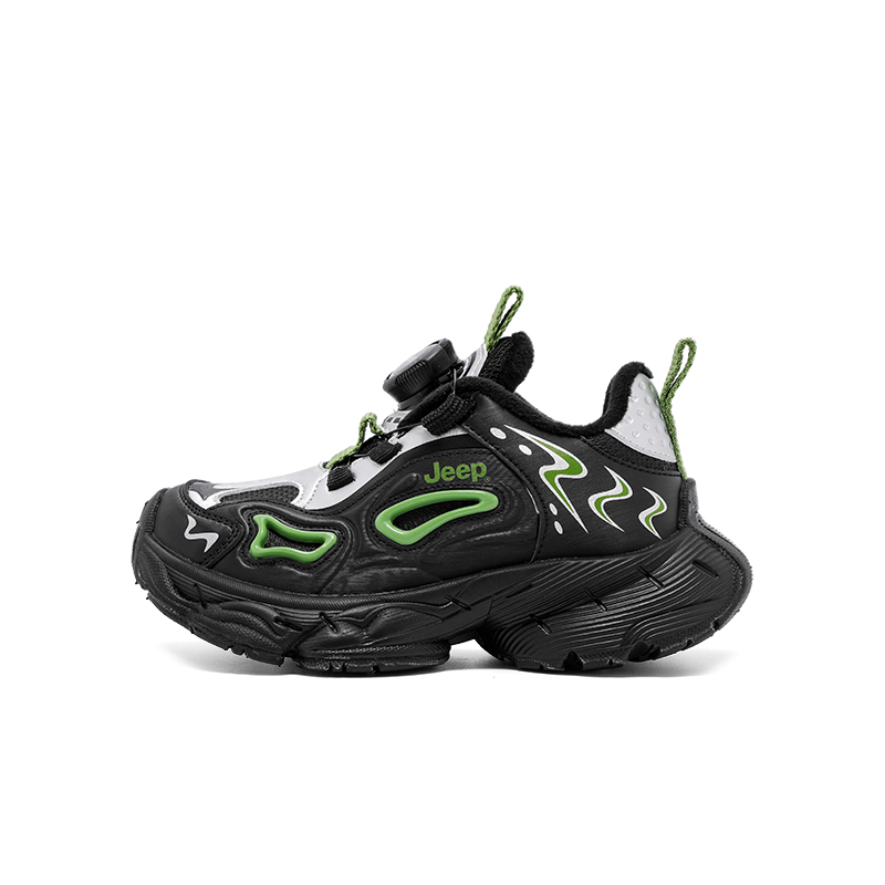 

Кроссовки Running Collection Slip Resistant Abrasion Resistant Insulated для детей Jeep, черный зеленый[thin cotton]