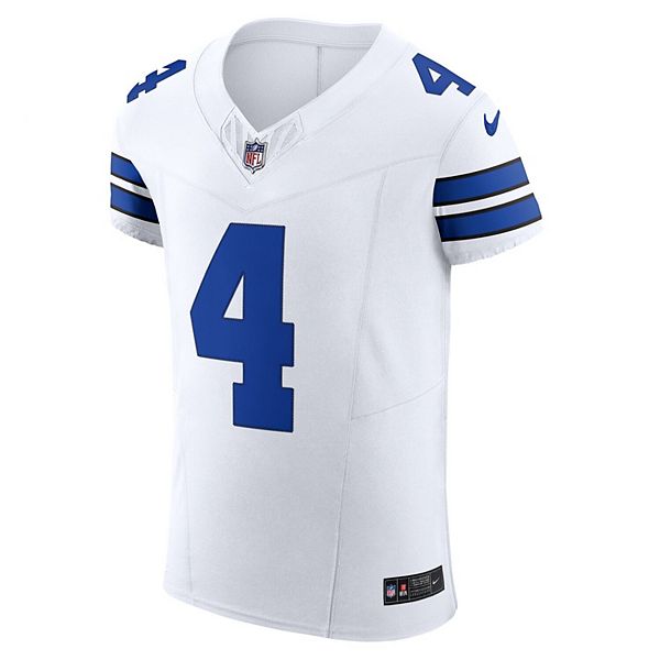 Мужская футболка Dallas Cowboys Vapor FUSE Elite белого цвета Dak Prescott Nike — фото 3