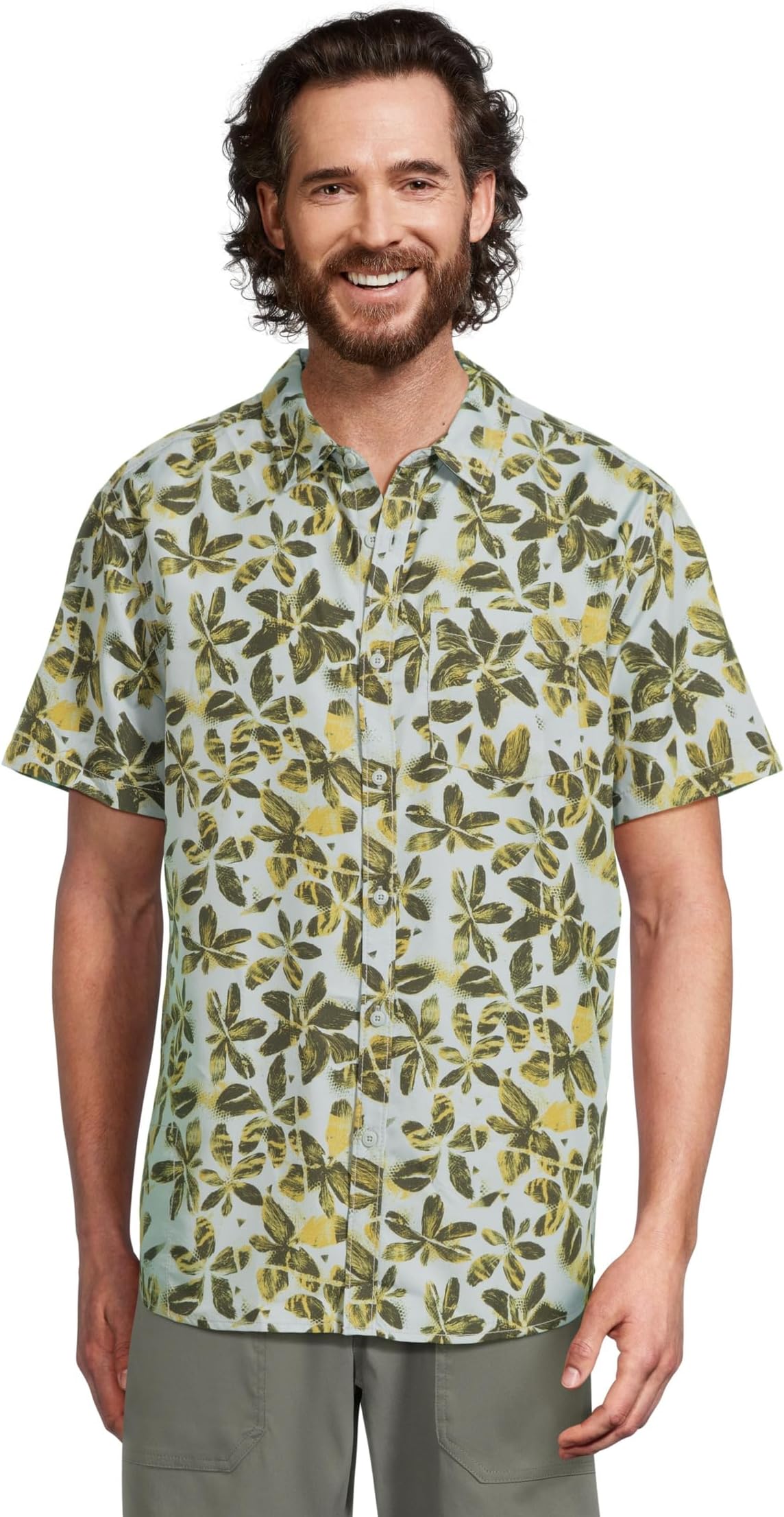 

Мужская рубашка Lost Sol Printed с коротким рукавом, стандартный крой Prana, Saltwater Wildflower