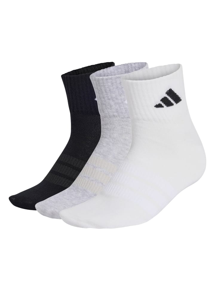 

Adidas Набор из 3 носков черного, серого и белого цвета