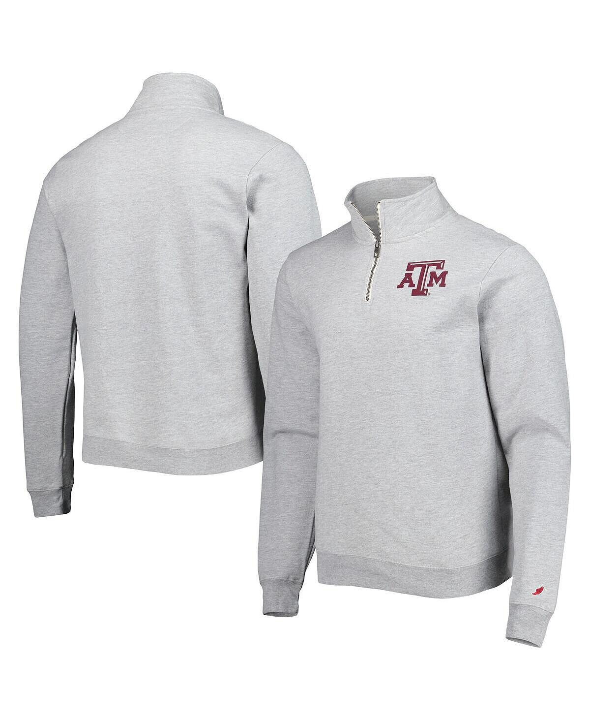 

Мужской флисовый свитшот с молнией без четверти, серый Техас A&M Aggies Stack Essential League Collegiate Wear