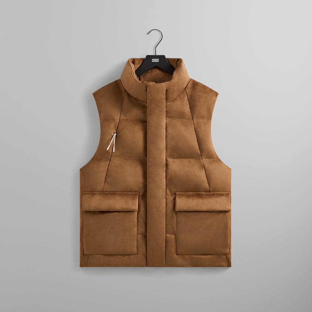 

Жилет Kith Bonded Microsuede Midi Vest, цвет Mesa