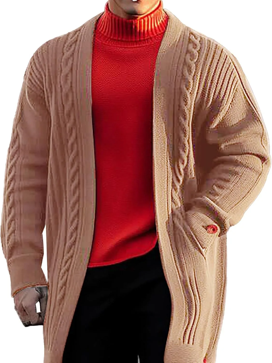 Кардиган мужской Longline Slim Fit Jacquard