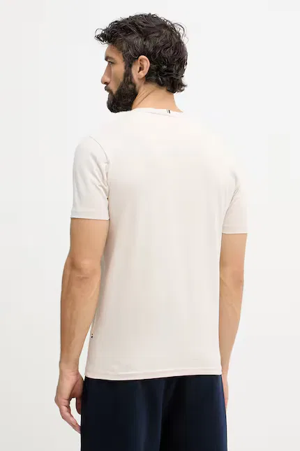 Футболка хлопковая DHM U.S. Polo Assn., бежевый — фото 3
