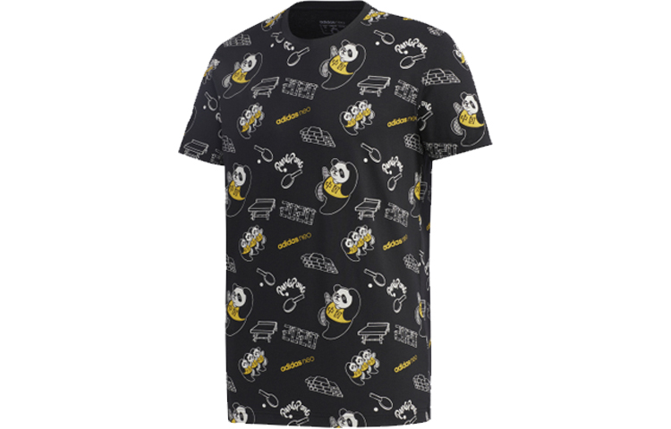 

Adidas Neo Мужская черная футболка с круглым вырезом, умеренно прямой крой, Черный, Adidas Neo Мужская черная футболка с круглым вырезом, умеренно прямой крой