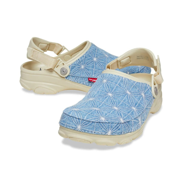 Сандалии x levi's sashiko classic all-terrain clog 'bone blue' Crocs, бежевый — фото 2