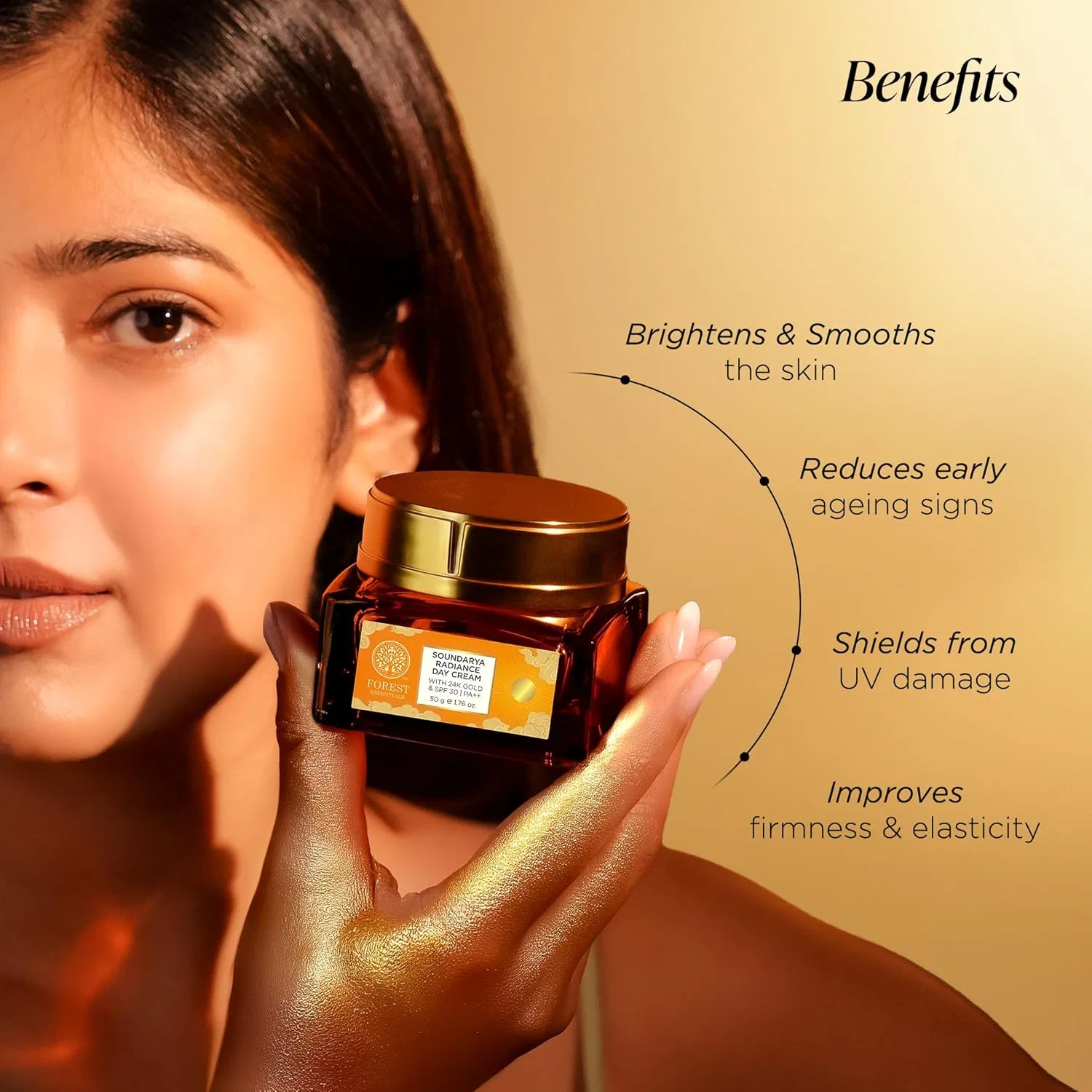 Крем для лица SPF FOREST ESSENTIALS Дневной с -каратным золотом — фото 3
