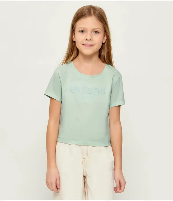 Футболка cropped fit Guess, фисташковый