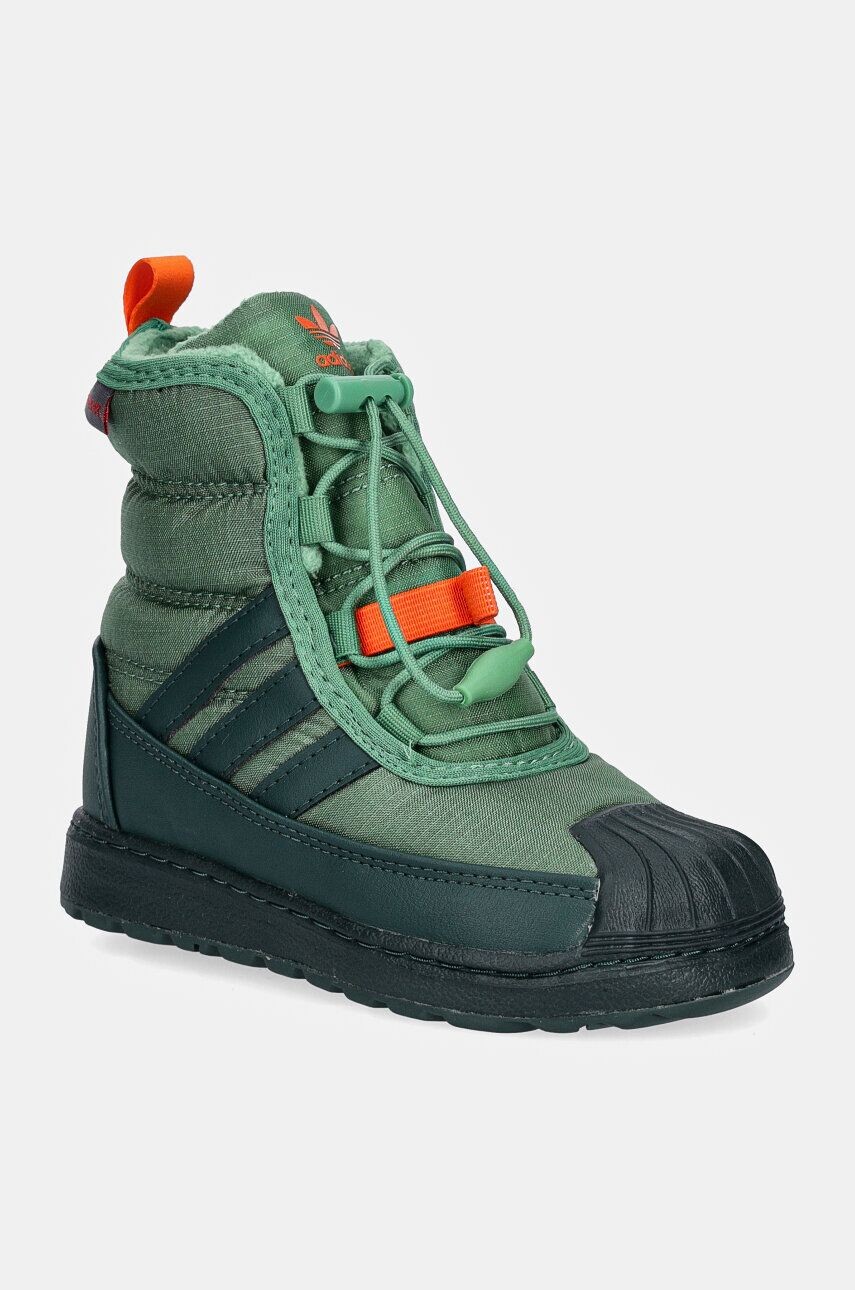 Детские зимние ботинки adidas Originals SUPERSTAR 360 BOOT 2.0, зеленый — фото 2