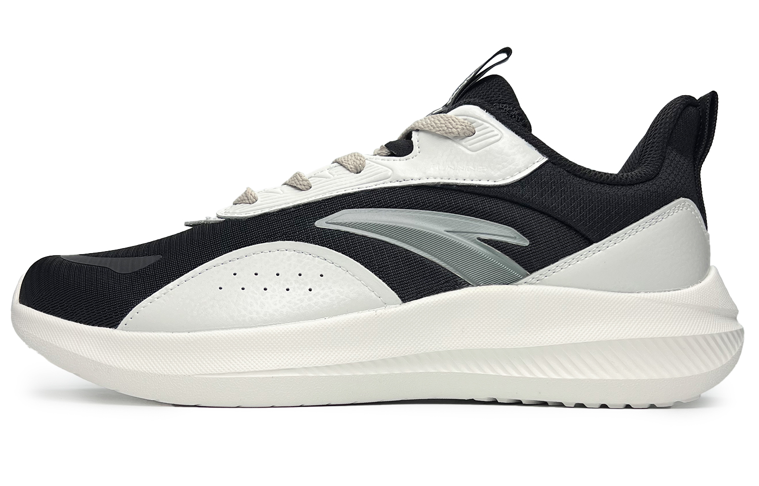 

Антискользящие легкие низкие повседневные кроссовки для бега мужские Black White