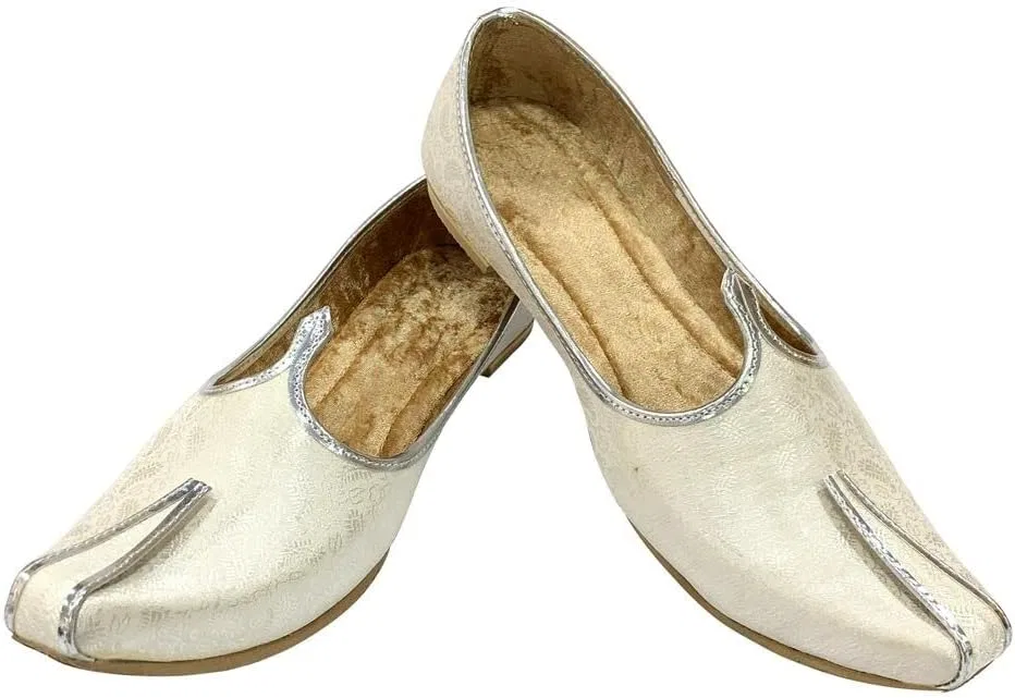 Лоферы мужские белые, традиционные этнические туфли Shoe Bazar — фото 3