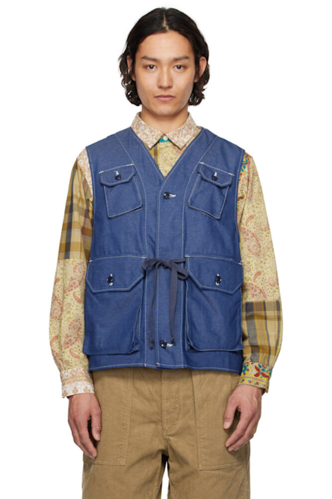 

Синий джинсовый жилет C-1 Engineered Garments