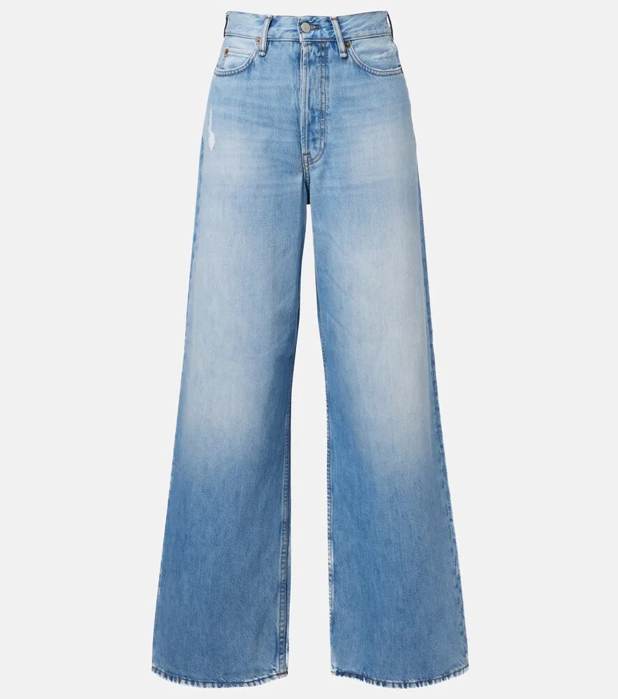 Джинсы средней посадки с широкими штанинами, 1981 год Acne Studios, синий