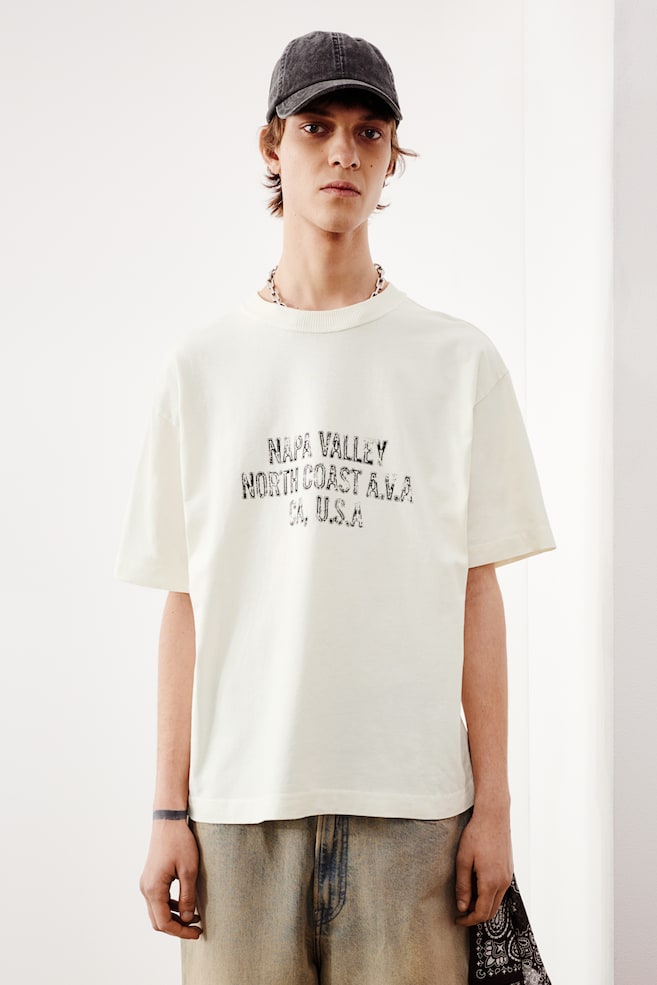 

Футболка свободного кроя с принтом H&M, мультиколор