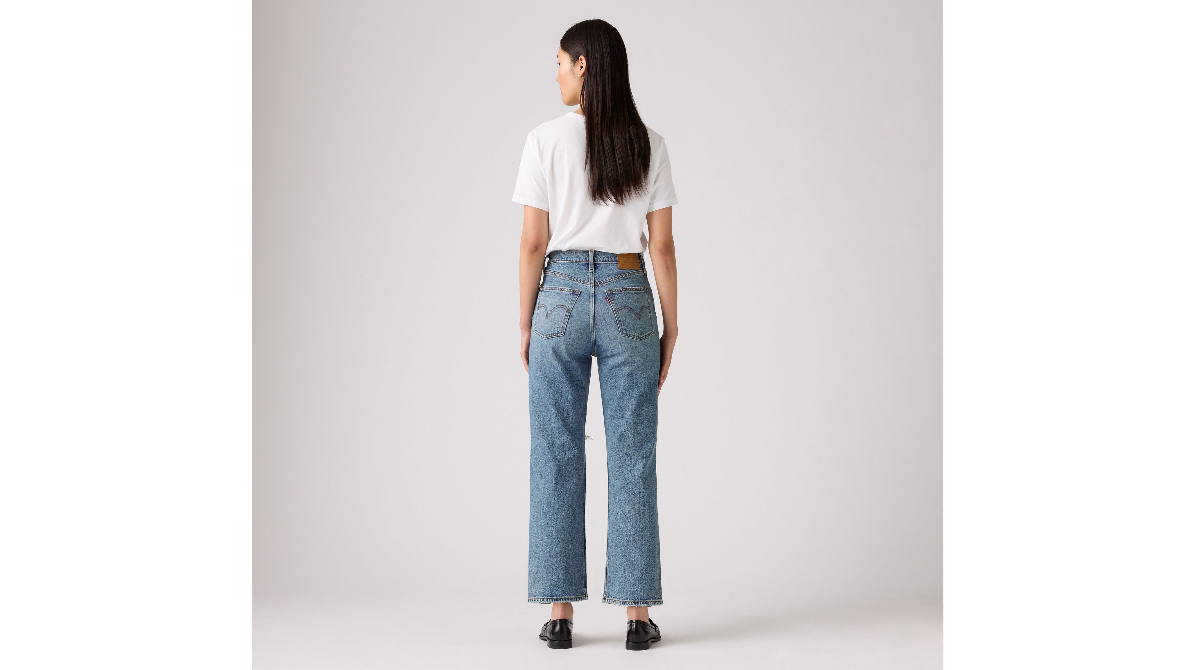 Джинсы Ribcage Straight Ankle женские Levi's, Queen Mother - Medium Wash — фото 3