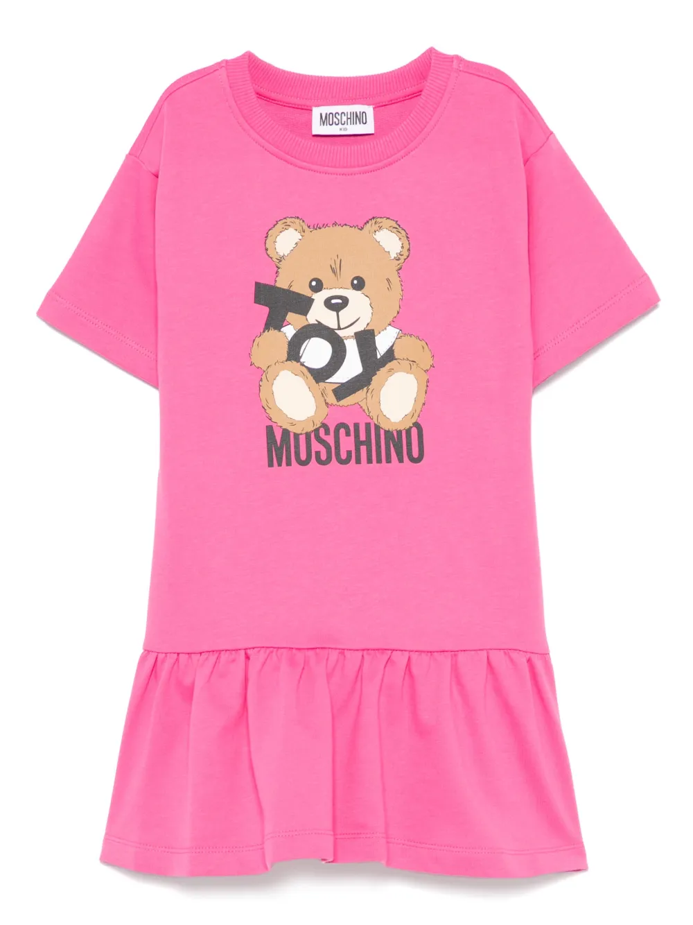 

Платье с принтом Teddy Bear Moschino Kids, розовый