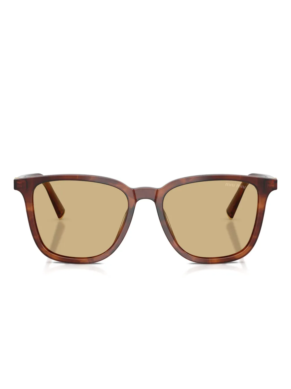 

Солнцезащитные очки в оправе черепаховой расцветки Miu Miu, коричневый