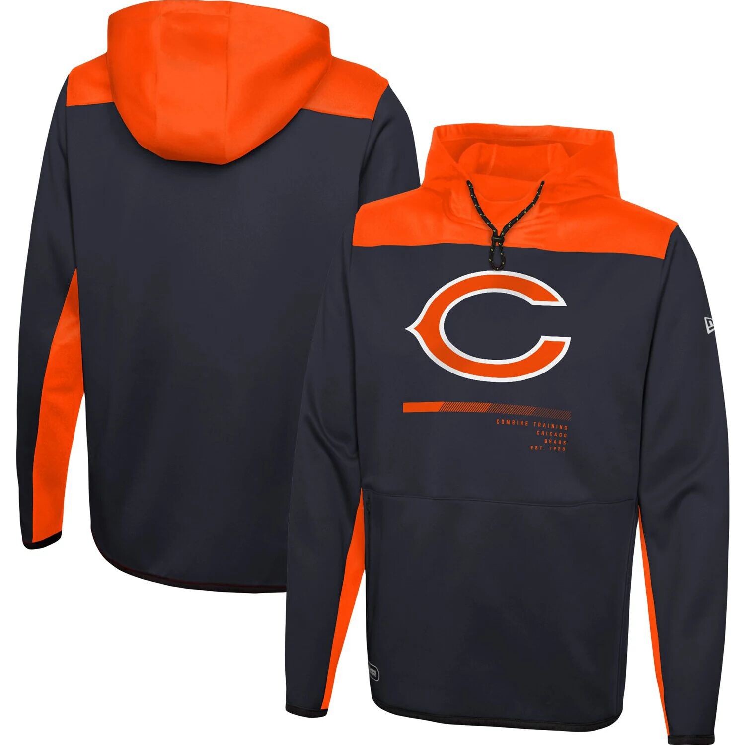 

Мужской темно-синий пуловер New Era Chicago Bears с капюшоном Hard Hitter