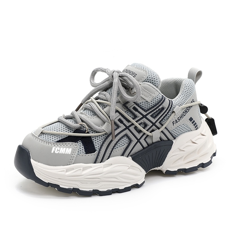 

Баскетбольные кроссовки с амортизацией Rebound Mid Top для детей FCMM, серый