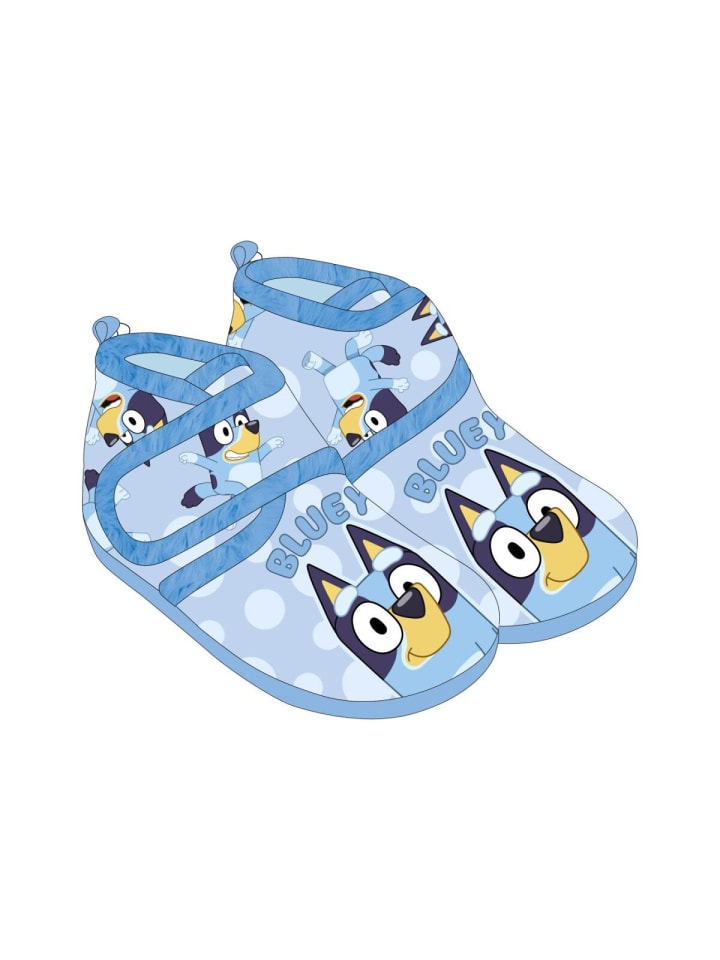 

Тапочки Dots, детские тапочки, нескользящие, синие Bluey