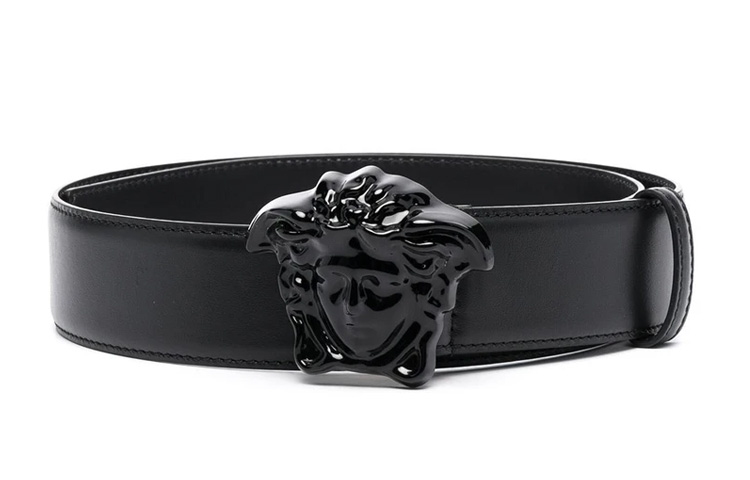 

Палazzo пояс с пряжкой Medusa VERSACE, черный