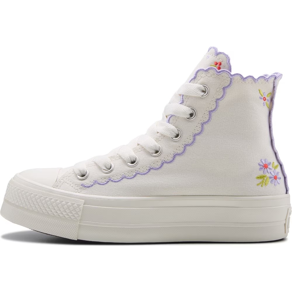 Кроссовки на платформе Chuck Taylor All Star Hi Lift от Converse, white/purple floral — фото 3