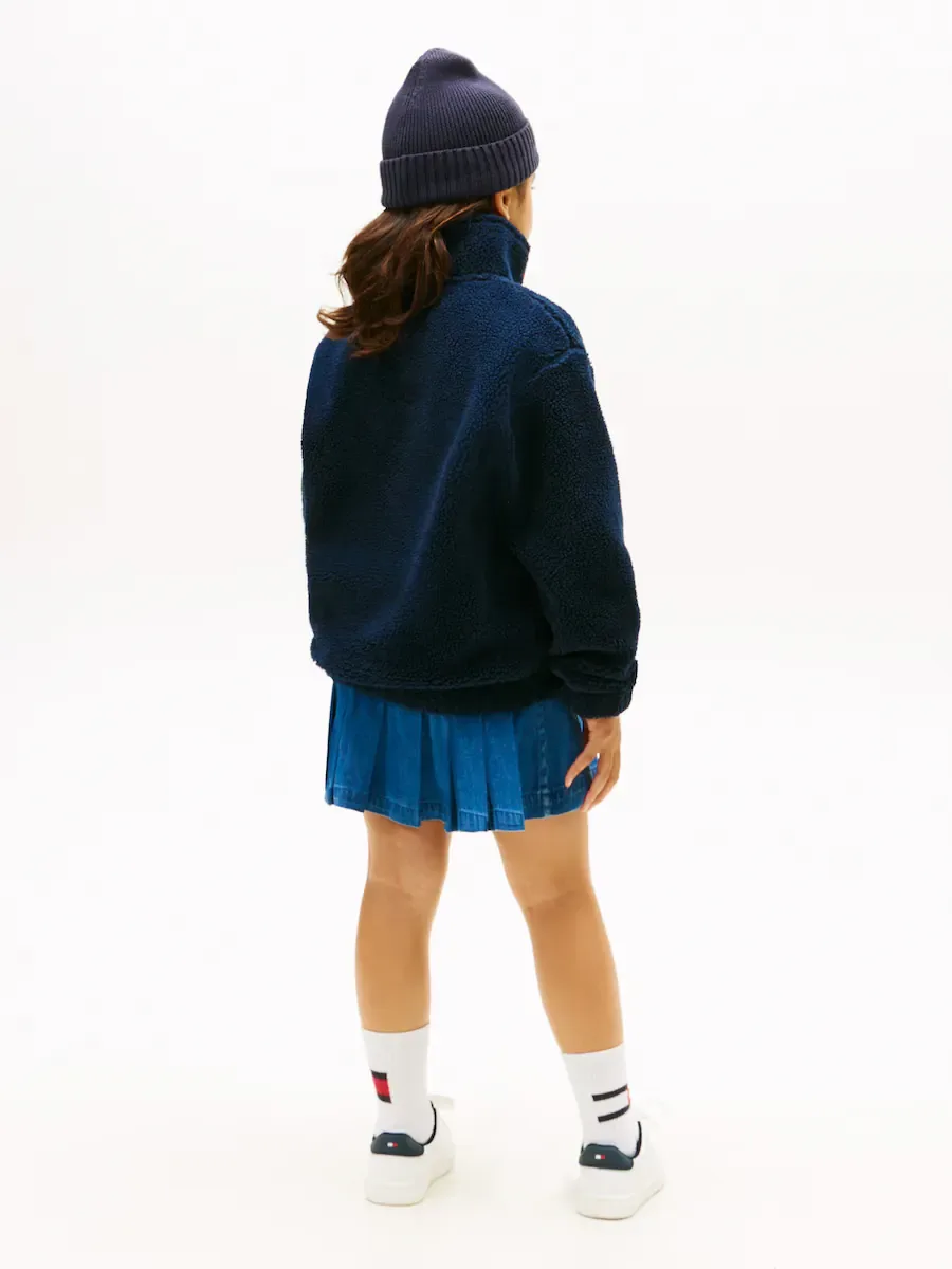 Флисовая куртка из овечьей шерсти с логотипом-флагом Tommy Hilfiger, синий — фото 2