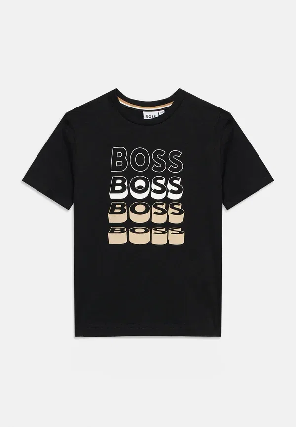 Футболка принтованная Boss Kidswear, черный — фото 3