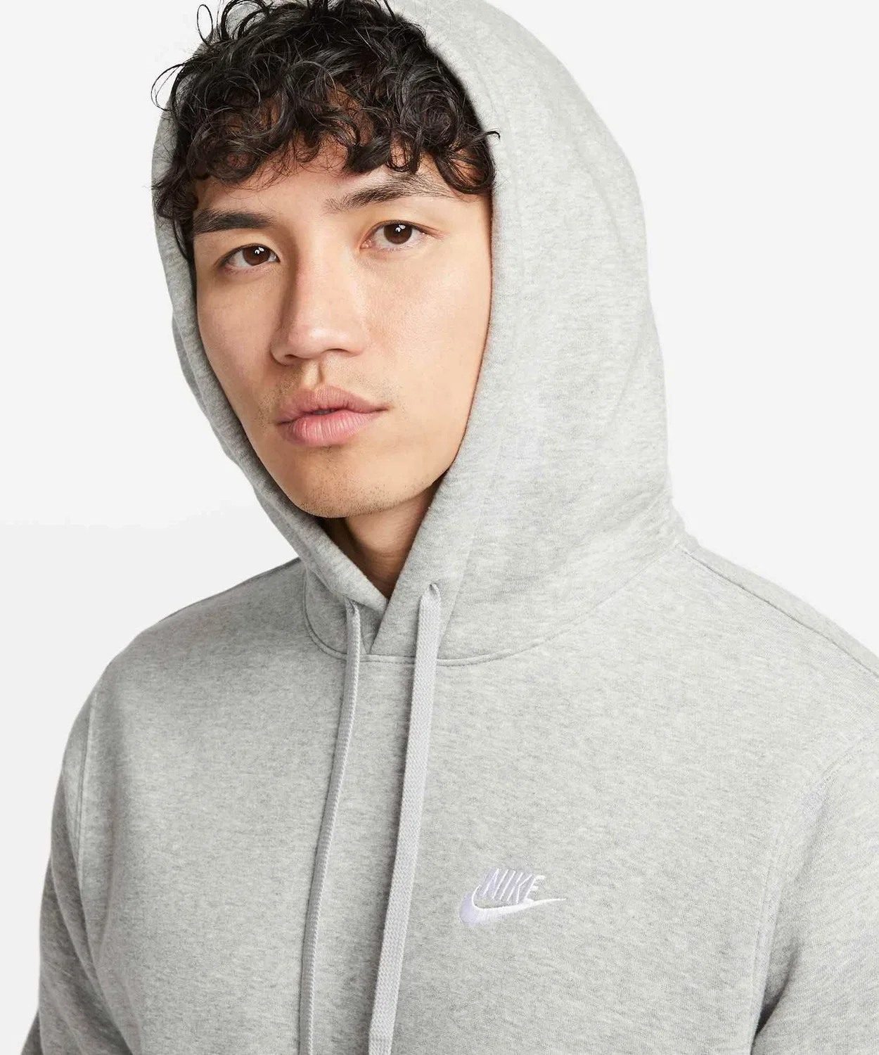 Толстовка Nike Sportswear Club Fleece Pullover Hoodie тёмно-серый — фото 3