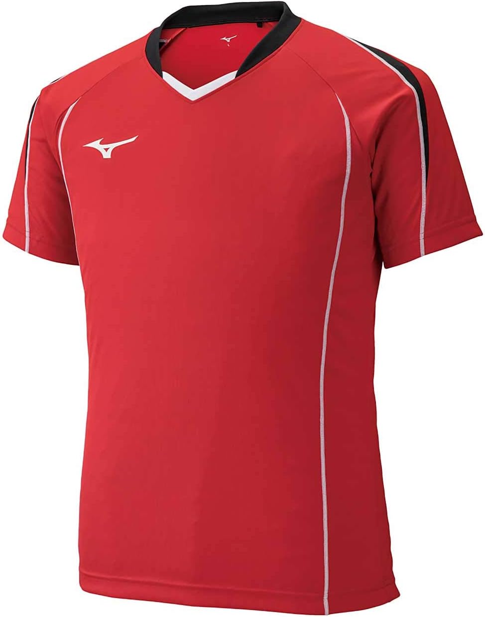 

Волейбольная игровая футболка Mizuno, с коротким рукавом, для тренировок, клубных мероприятий, унисекс, детская, черный/красный