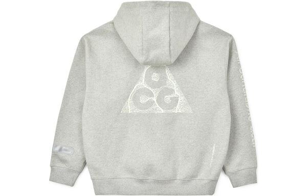 Толстовка Men's Nike ACG Therma-Fit Logo Printing Zipper Hooded Long Sleeves Jacket Gray, серый — фото 2