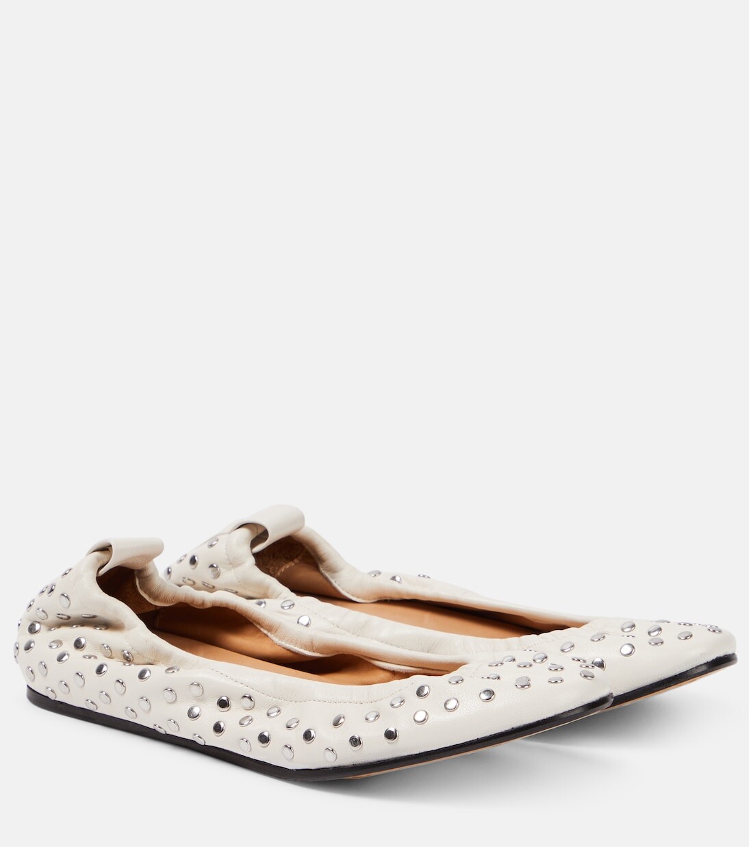 Кожаные балетки belna Isabel Marant, белый