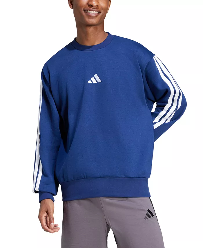 

Мужской флисовый свитшот Essentials с тремя полосками Adidas, синий