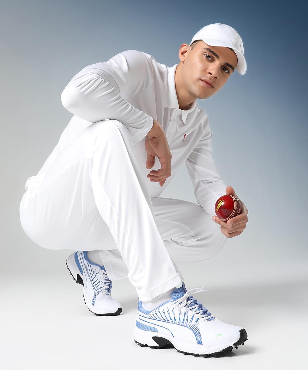 Мужские крикетные кроссовки Puma Cricket Square, синий/зеленый — фото 2