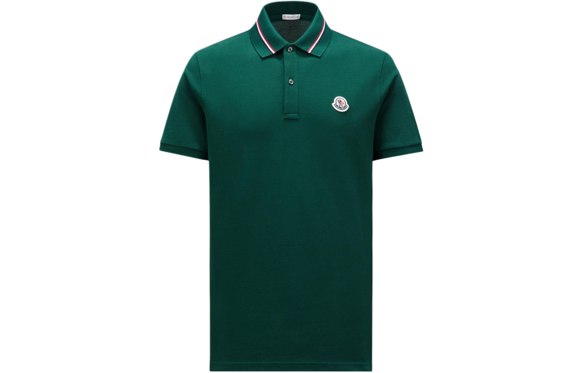 

Поло с коротким рукавом и нашивкой-логотипом Moncler, оливковый, Зеленый, Поло с коротким рукавом и нашивкой-логотипом Moncler, оливковый