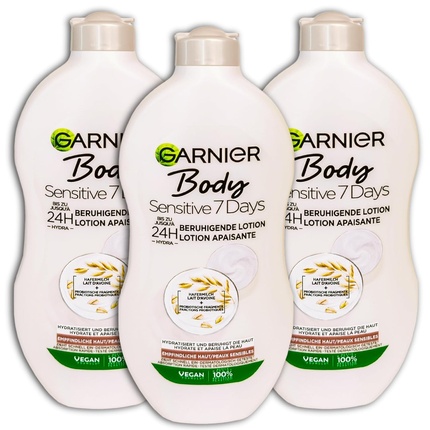 

Успокаивающее молочко Body Sensitive 7 Days с овсяным молоком 3 x 400 мл Garnier