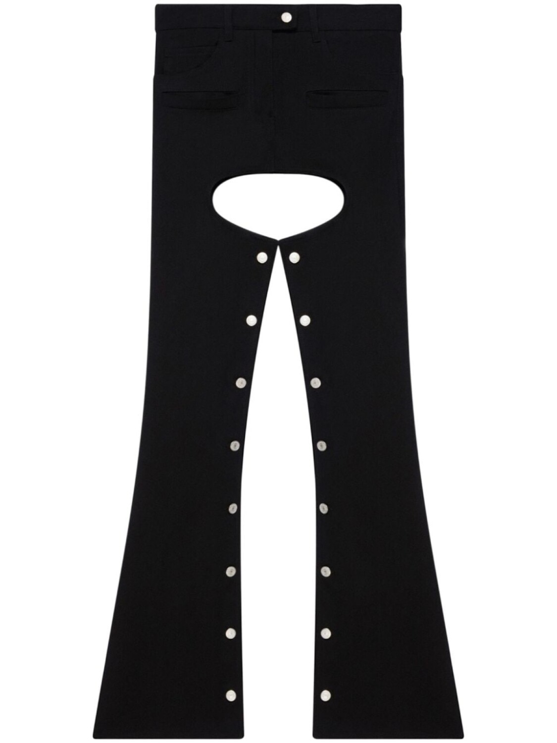 

Courrèges расклешенные джинсы с вырезом, черный