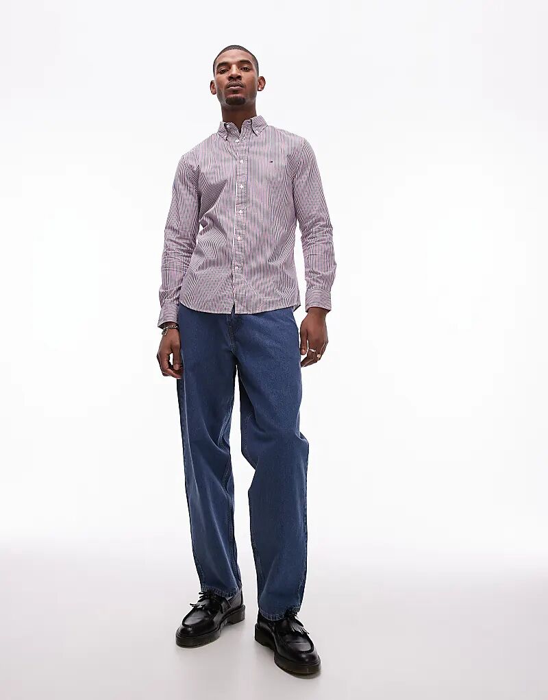 

Рубашка Th flex Regular Fit в полоску в нескольких цветах Tommy Hilfiger