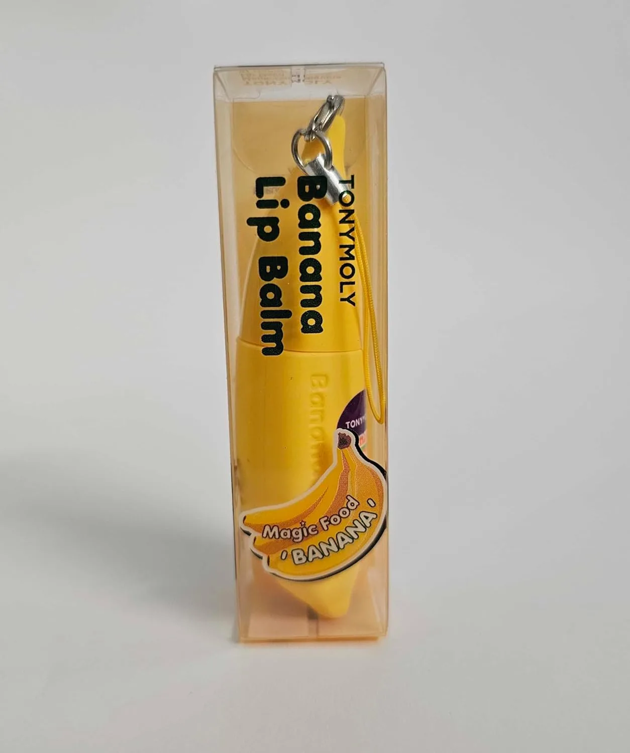 Мини-бальзам для губ TONYMOLY Magic Food Banana, увлажняющий корейский бальзам для губ с маслом ши и витамином Е, дорожный размер, с фруктовым ароматом., Banana — фото 2