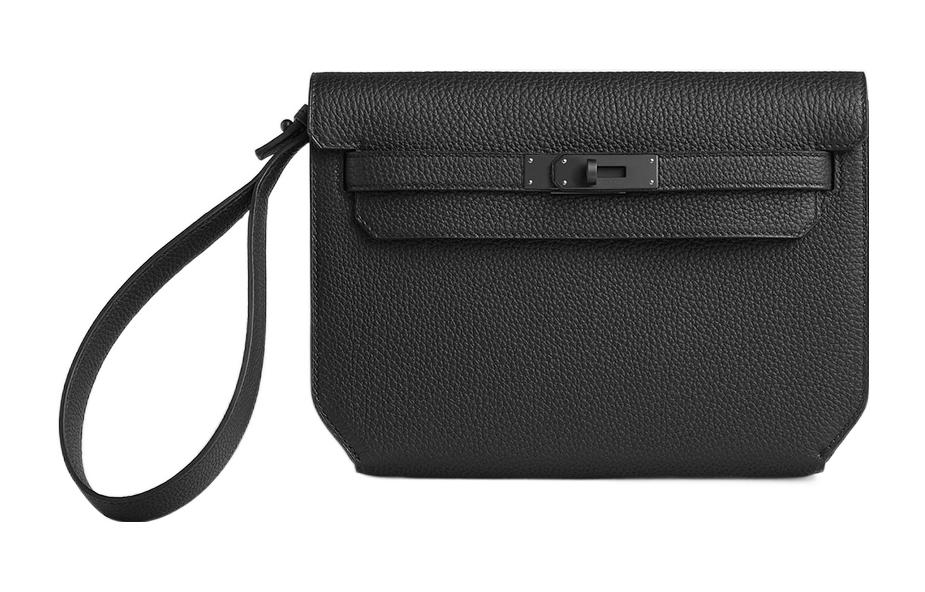 

Клатч Kelly Depeches Togo из телячьей кожи Regular Мужской 89 Noir Black HERMES