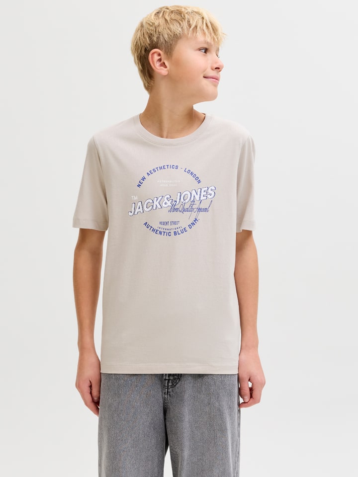 

JACK & JONES Junior Футболка с логотипом бежевого цвета