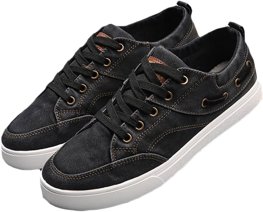 

Кеды King Ma Men из джинсового канваса на шнуровке, повседневная мода, черный