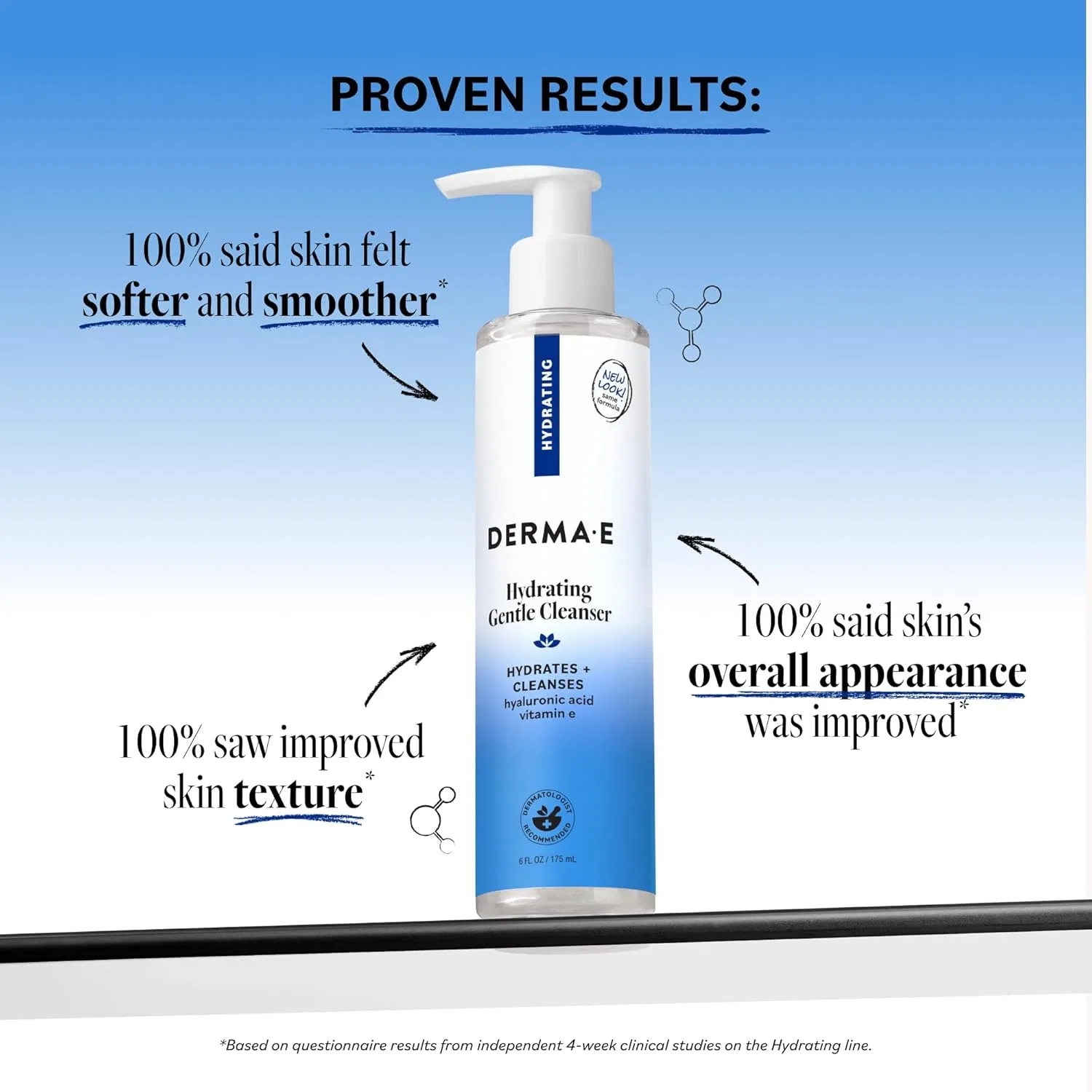 Увлажняющее очищающее средство Derma E Natural Bodycare Hyaluronic 177 мл Derma E — фото 2