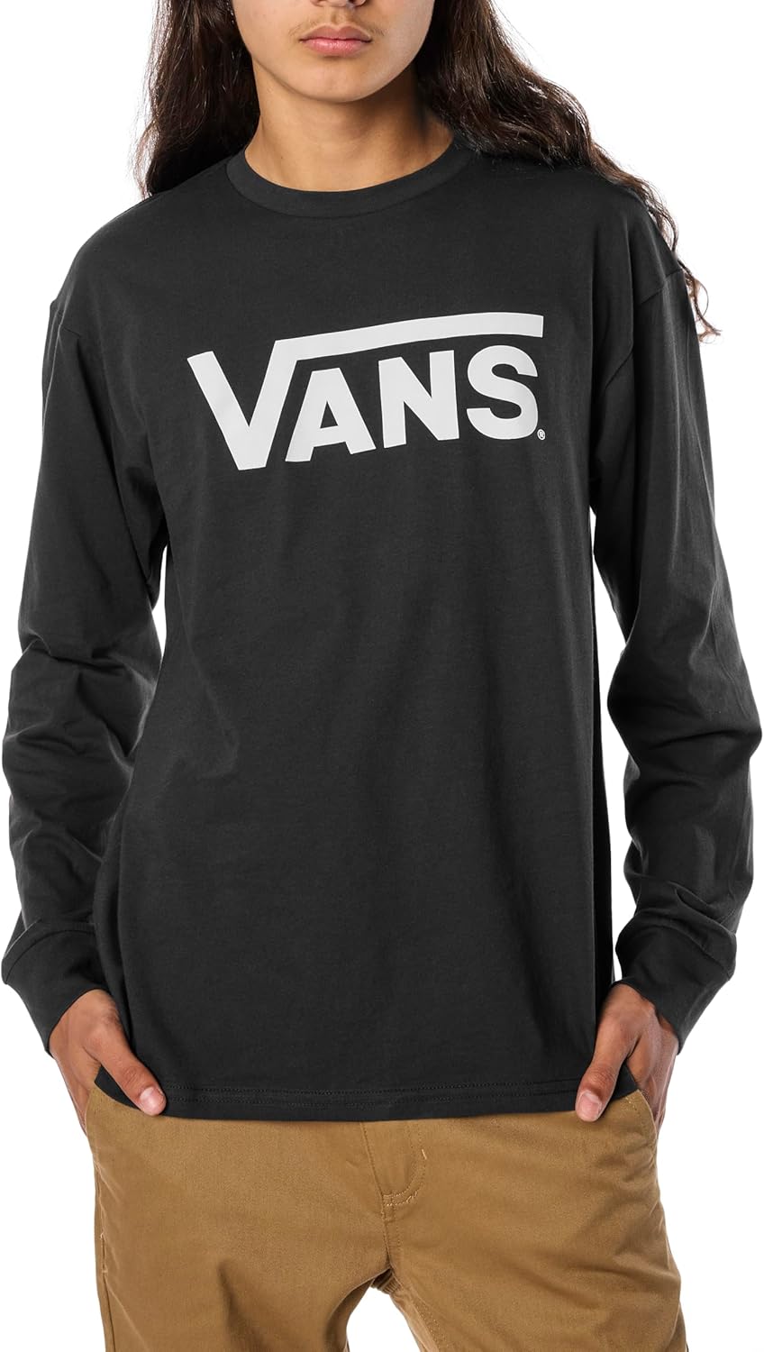 

Vans мужская классическая футболка с длинным рукавом Tee-B Step, Black/White, Белый, Vans мужская классическая футболка с длинным рукавом Tee-B Step, Black/White