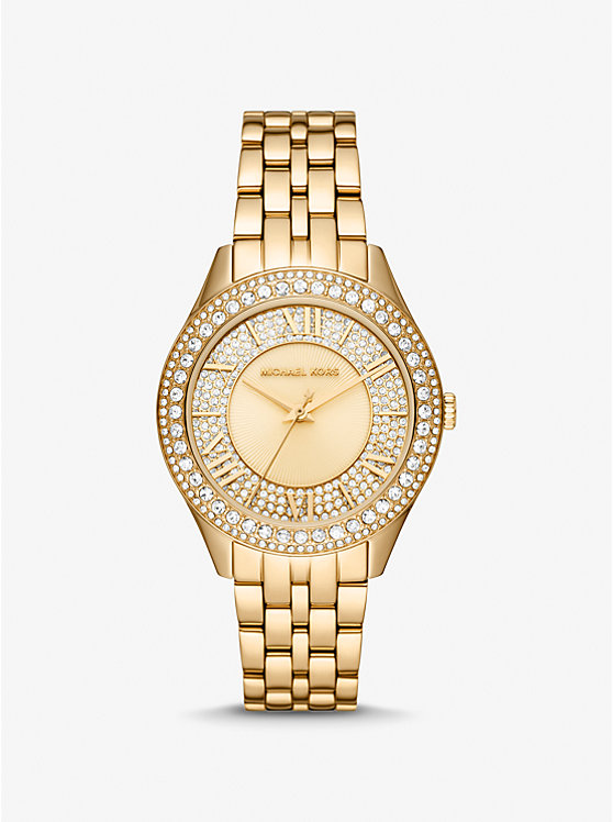 

Часы Harlowe с паве из золота Michael Kors, золотой