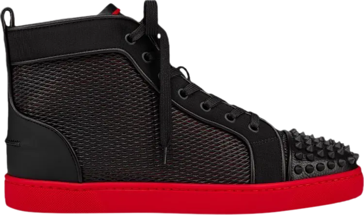 

Кроссовки Christian Louboutin Lou Spikes Orlato Flat 'Black Red', черный